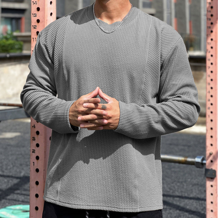 Casual textured fabric sweatshirt for men with practical pockets Lune London