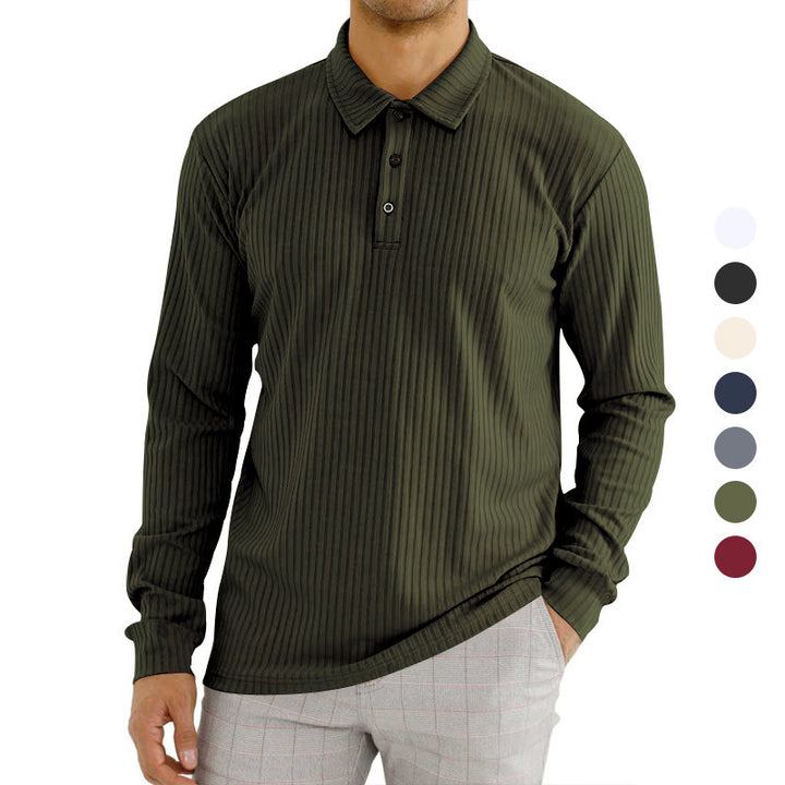 Men's Long Sleeve Polo with Structured Design Lune London