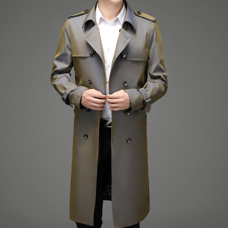 Modern trench coat for men with double-breasted buttons and practical pockets Lune London