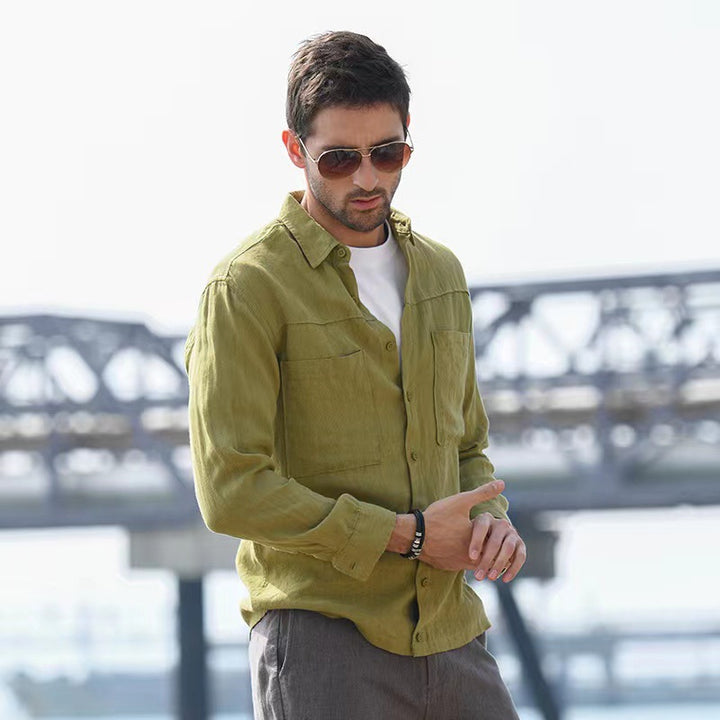 Lightweight cotton shirt for men with practical pockets Lune London