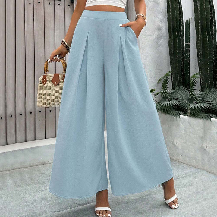 Pantalons larges Palazzo pour femmes avec des plis élégants et un design de poche pratique Chic & Stil