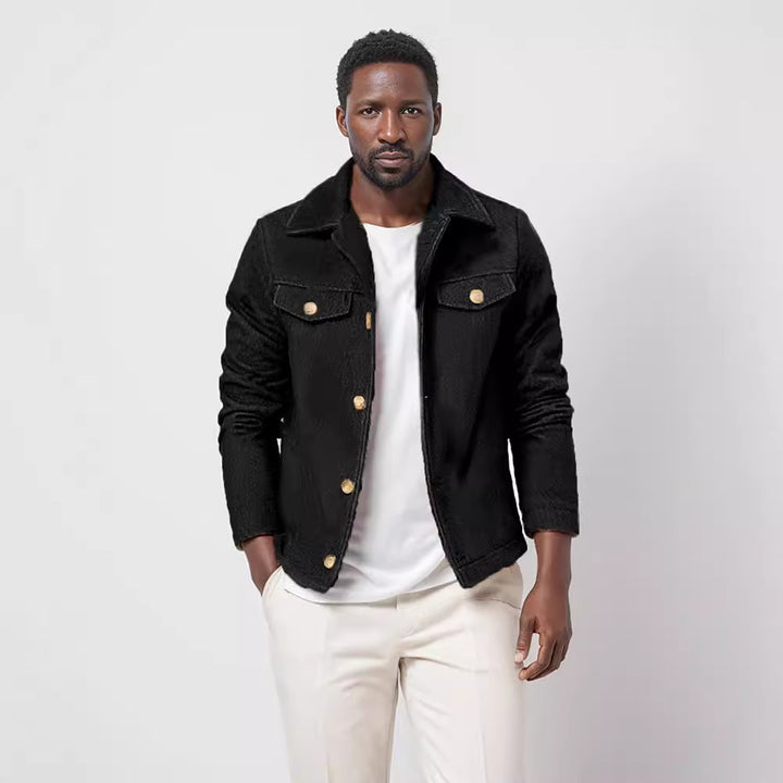 Men's denim jacket with buttons and pockets Lune London