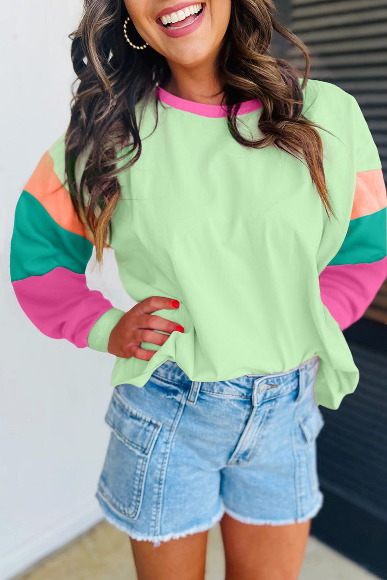 Ladies casual sweatshirt with contrasting sleeves Lune London