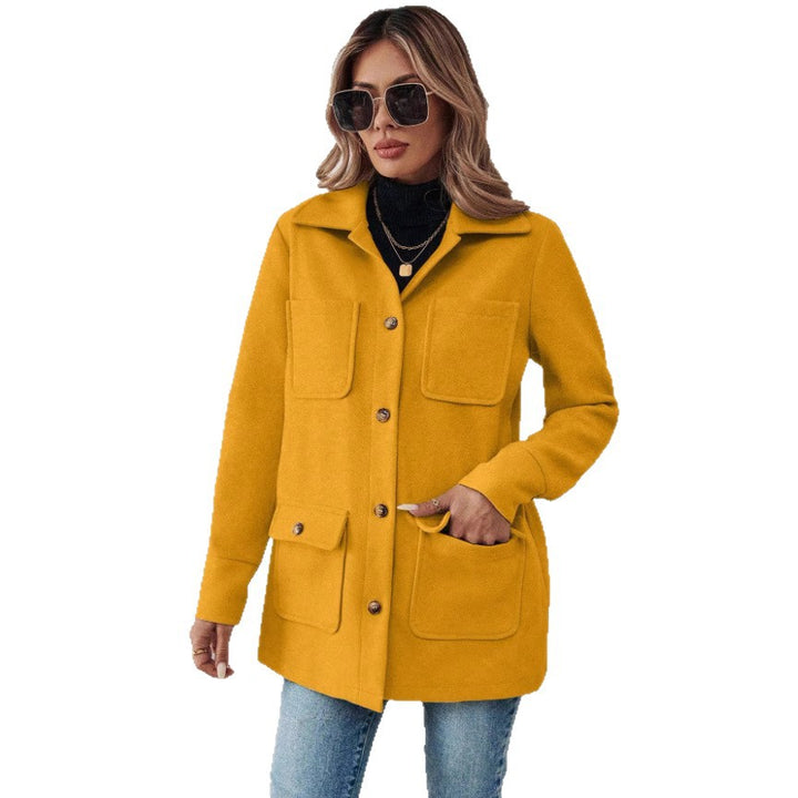 Fashion jacket for women with practical flap pockets and stylish button details Lune London