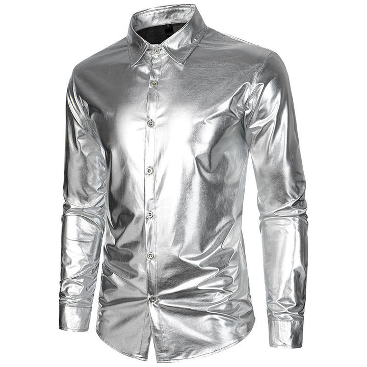 Shiny long sleeve shirt for men with stylish cut Lune London
