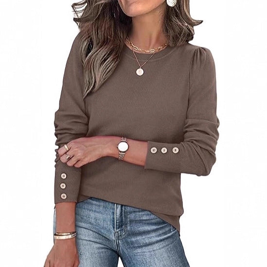Pull de loisirs pour femmes avec détails en boutons Chic & Stil