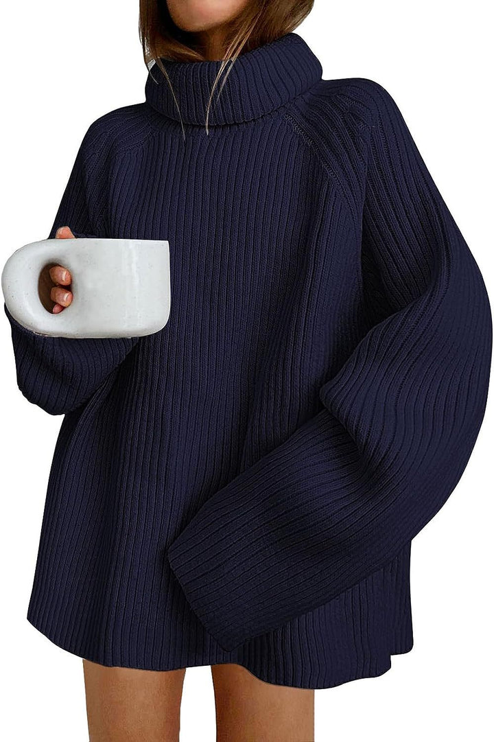 Ladies loose sweater with high collar Lune London