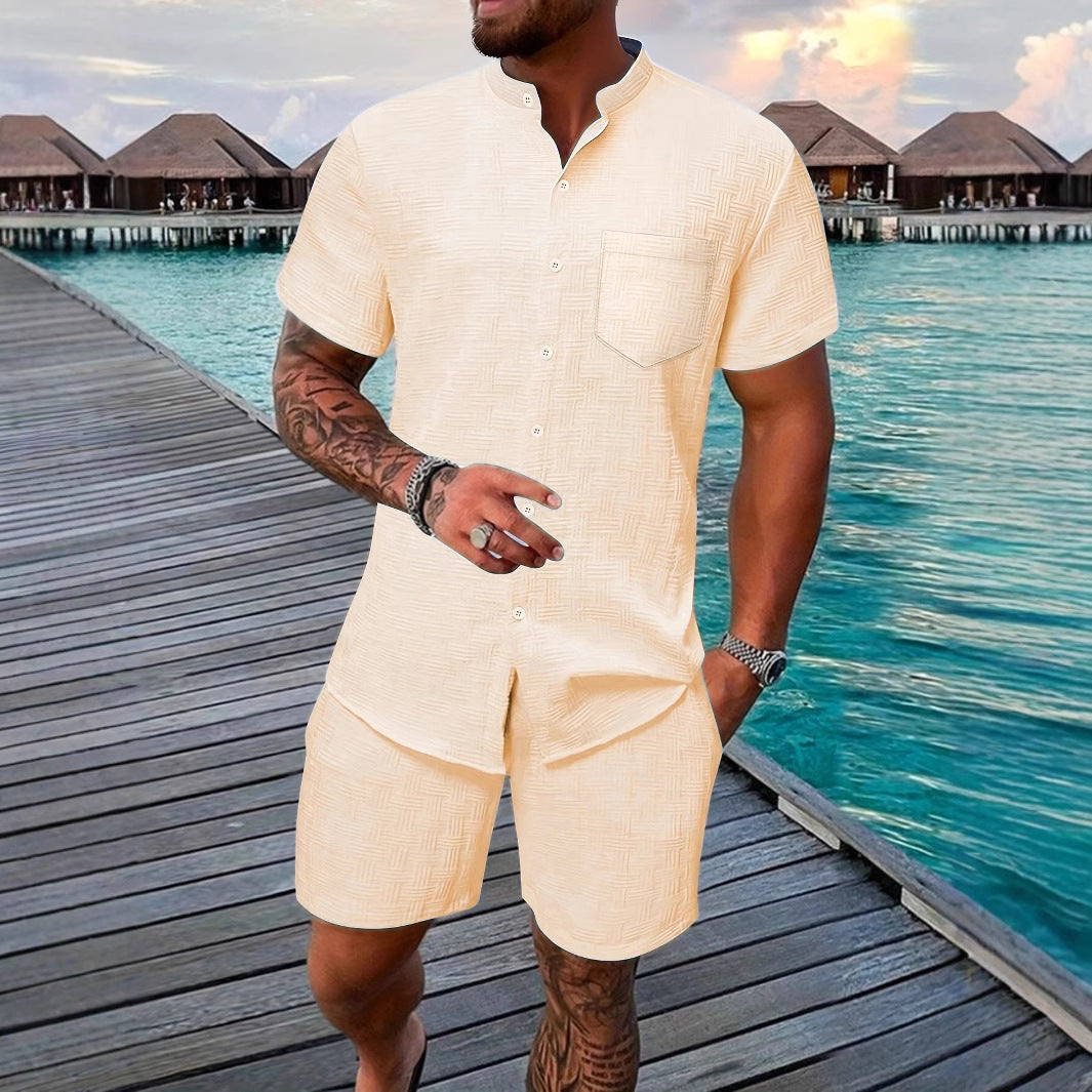 Men's Casual Short Sleeve Relaxed Fit Set Lune London