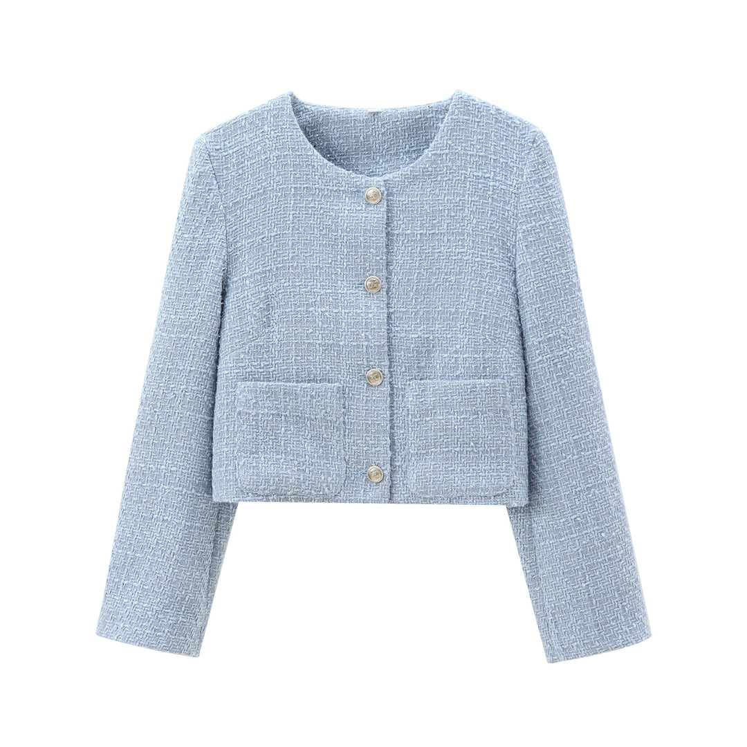 Women Short Cut Designer Jacket with Structured Fabric Lune London