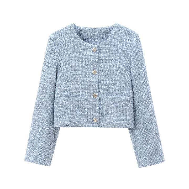 Women Short Cut Designer Jacket with Structured Fabric Lune London