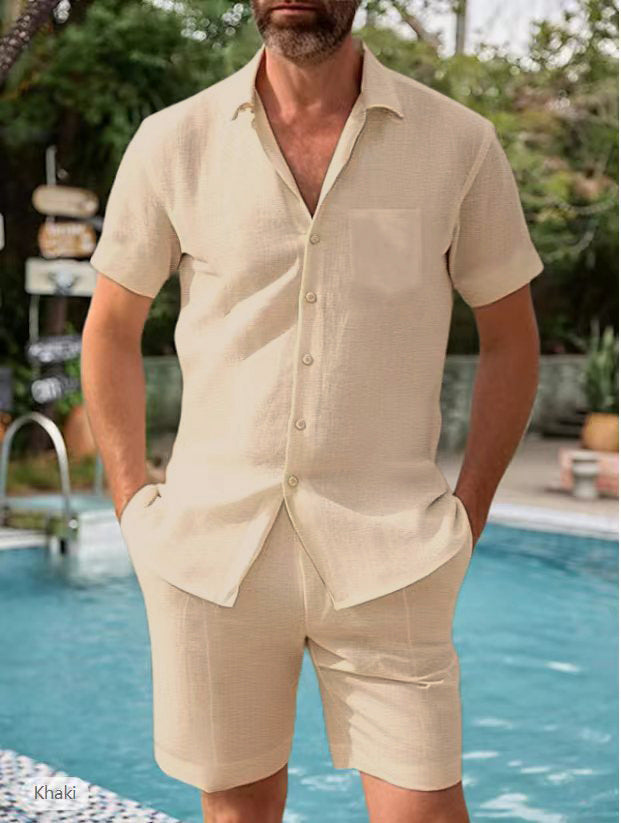 Men's lightweight short sleeve shirt and shorts Lune London