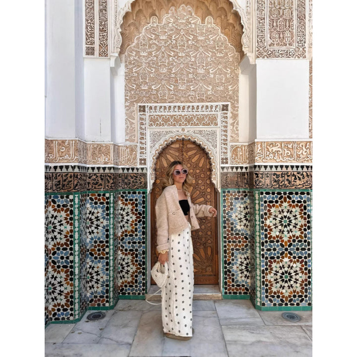 Casual flared pants for women with trendy print Lune London