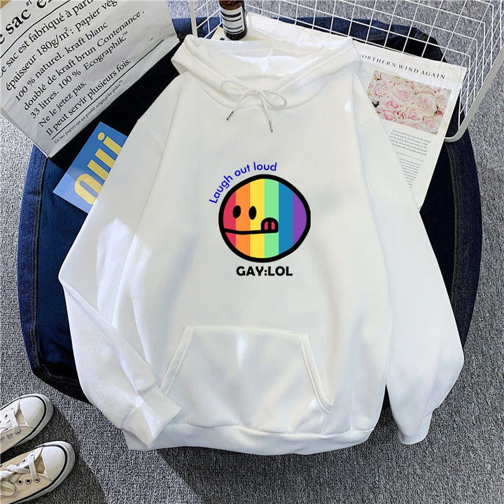 Women's hoodie with colorful graphic print Chic & Stil
