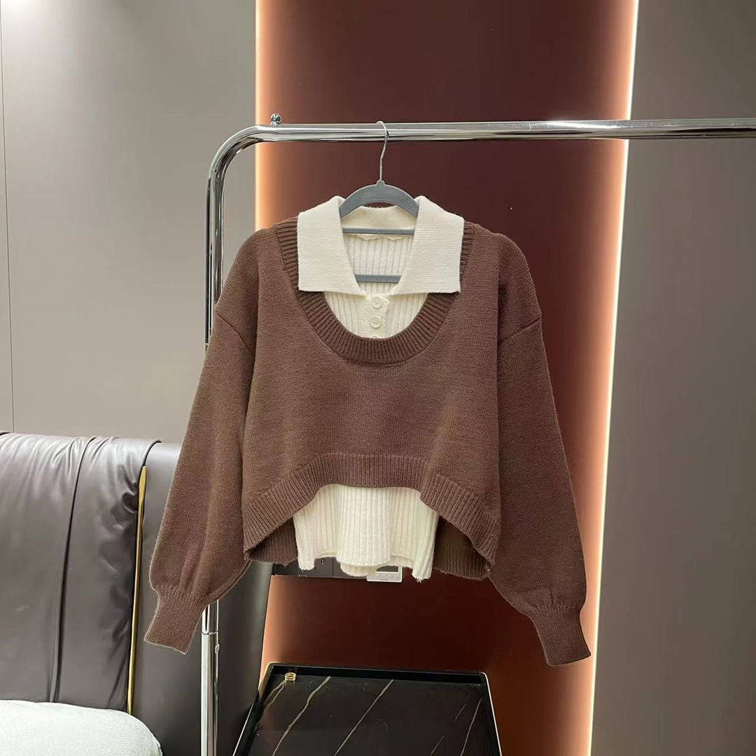 Short sweater for women with wide sleeves and a structured design Lune London