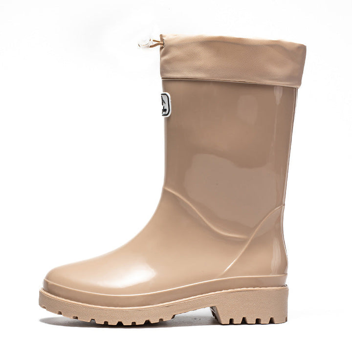 Women's High-Quality and Stylish Rubber Boots with Adjustable Lacing System Lune London