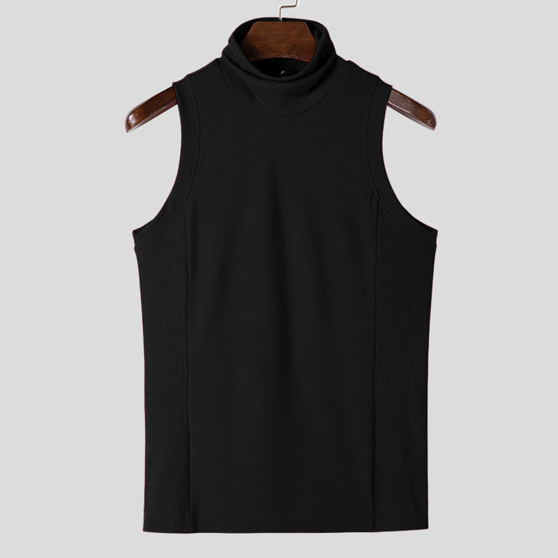 Lune London Women's Sleeveless Sports Tank Top with High Collar
