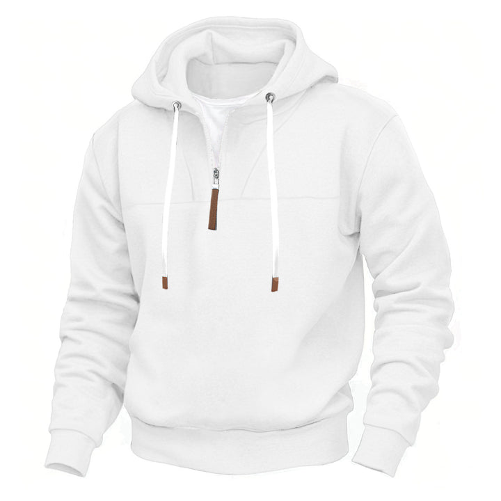 Men's trendy hoodie with high collar and zipper Lune London