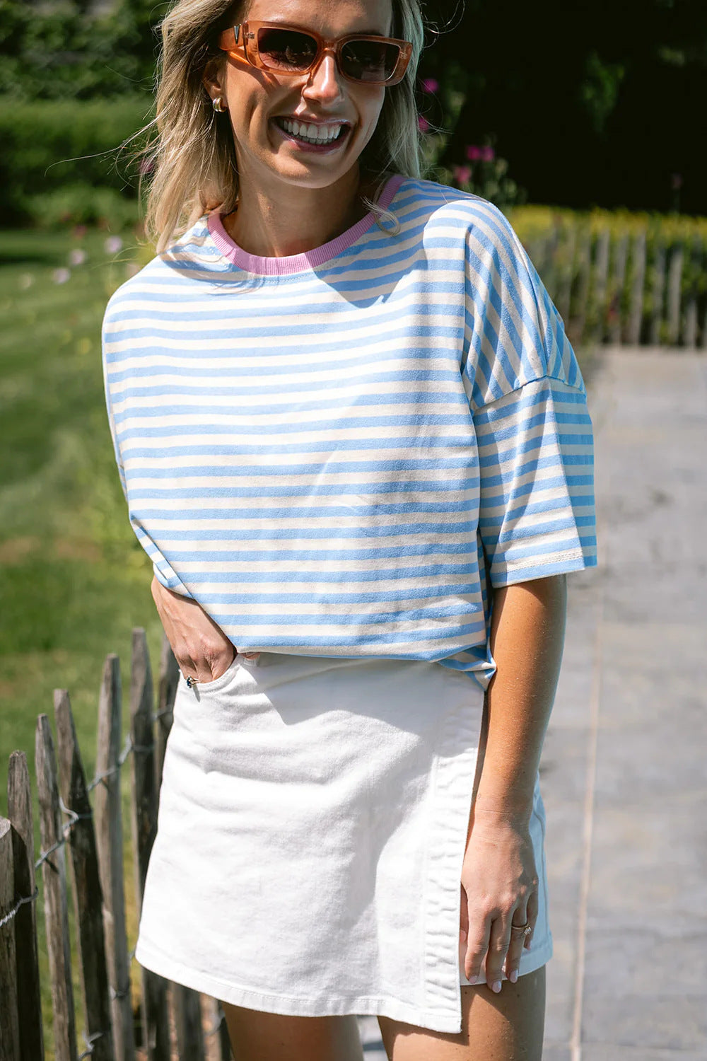 Casual and trendy striped T-shirt for women Lune London