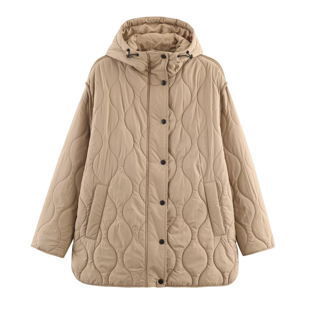 Ladies quilted hooded jacket Lune London