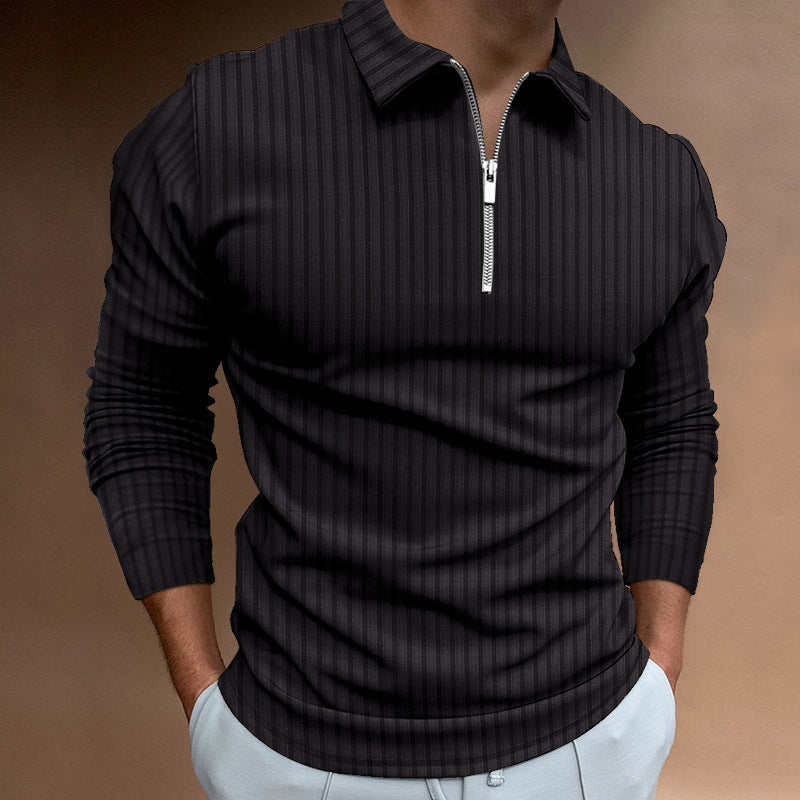 Men's Stylish Polo Shirt with Zipper Lune London