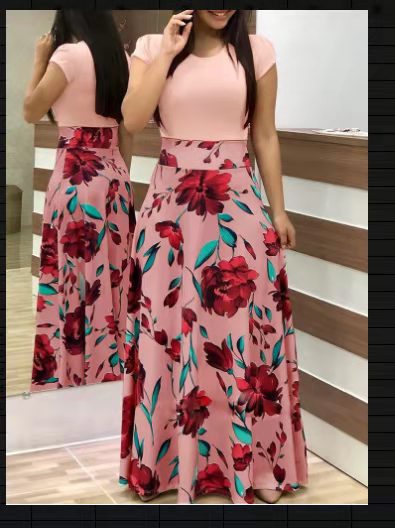 Lune London Women's Floral Maxi Dress with Fitted Top