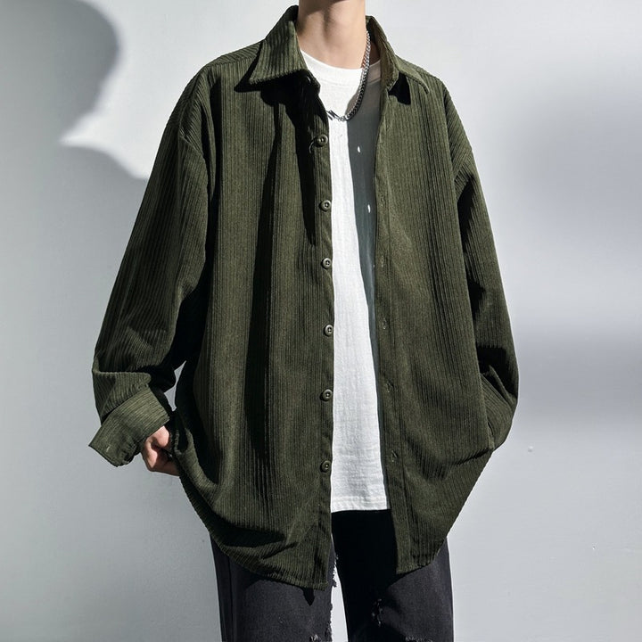 Ladies Oversized Shirt in Chic Cord and Style