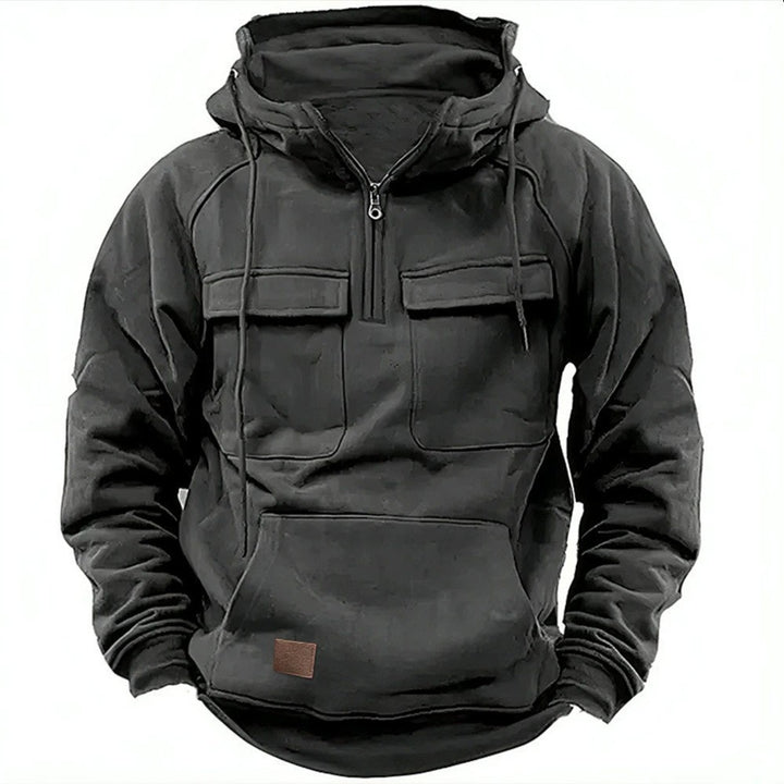 Men's stylish hoodie with functional pockets and modern zipper Lune London