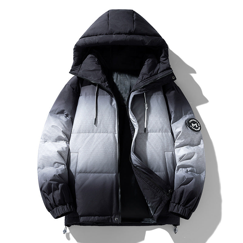 Men's insulated winter jacket with trendy color gradient Luna London