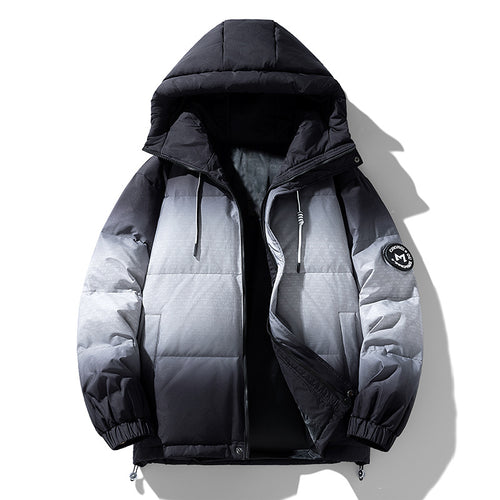 Men's insulated winter jacket with trendy color gradient Luna London