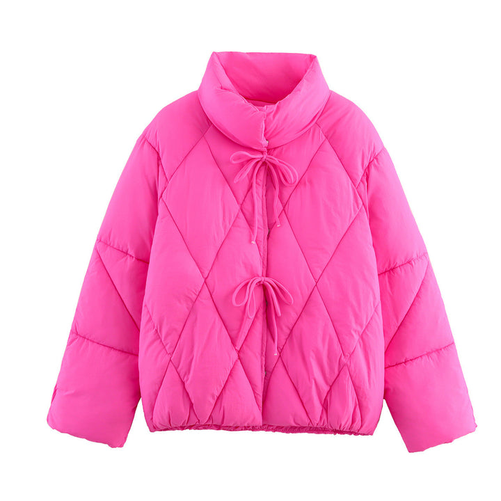 Trendy quilted jacket for women with high collar Lune London