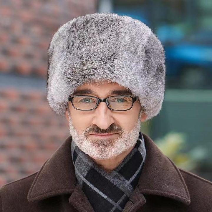 Fur hat for men with ear protection Lune London