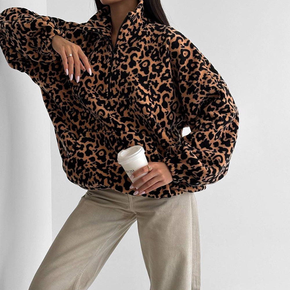 Lune London leopard print oversized sweater for women