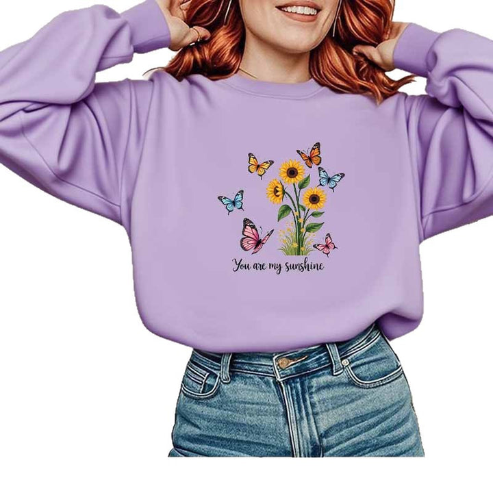 Sweat-shirt pour femmes avec design floral et impression motivante Chic & Stil