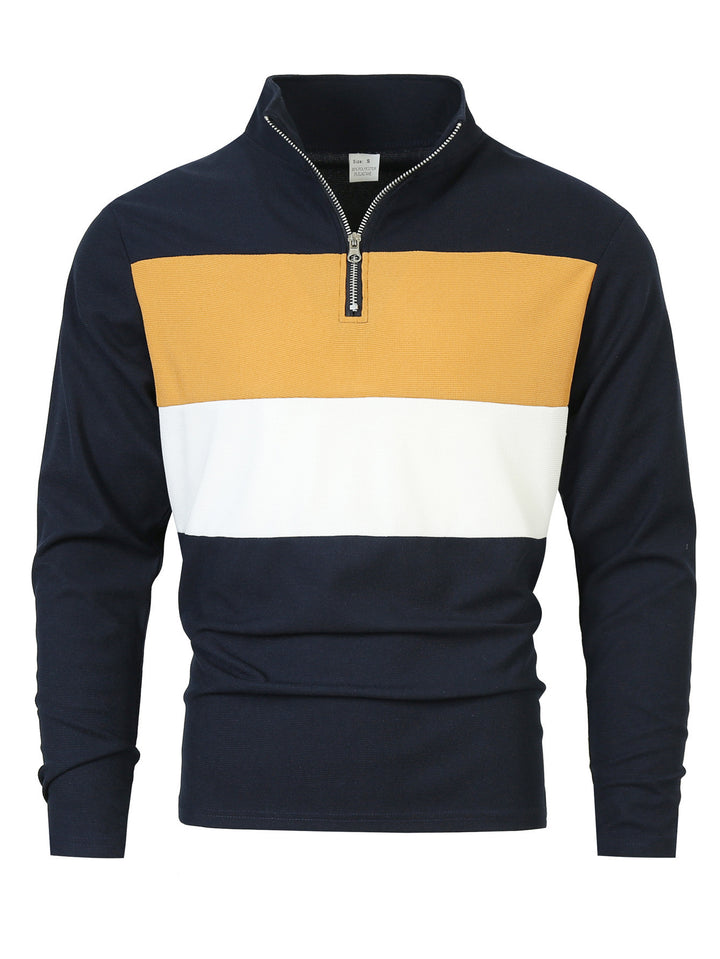 Pull-over zippé pour hommes avec une coupe de couleur tendance et un style confortable Lune London