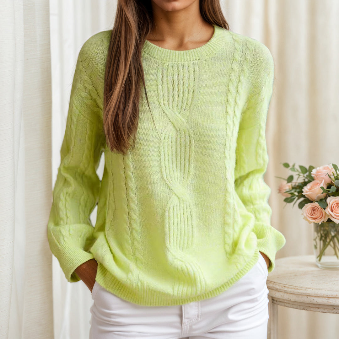 Knitted sweater for women with a textured pattern and a relaxed fit Lune London