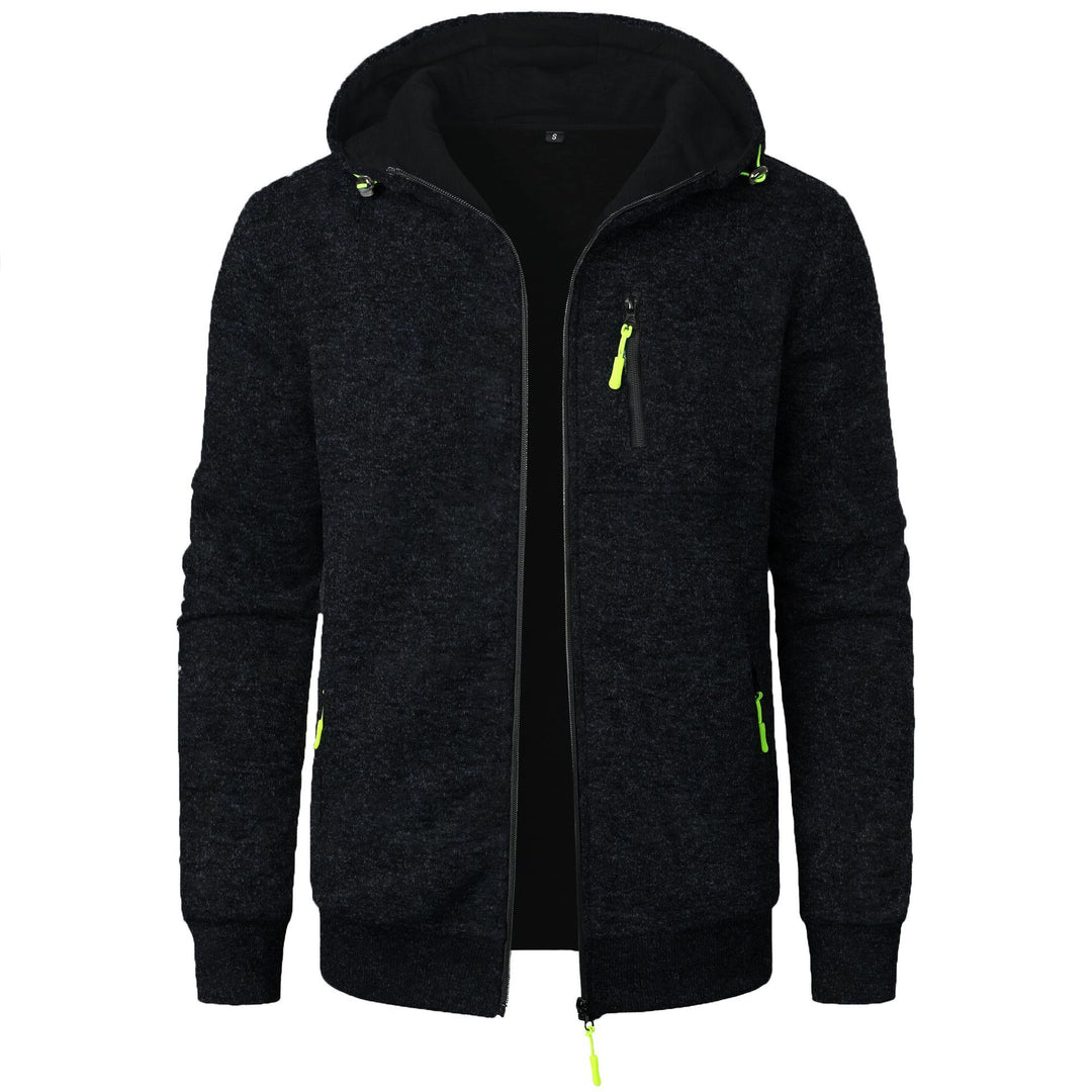 Sporty hooded jacket for men with an innovative structural design and practical pockets Lune London