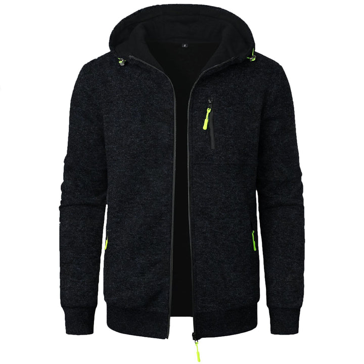 Sporty hooded jacket for men with an innovative structural design and practical pockets Lune London