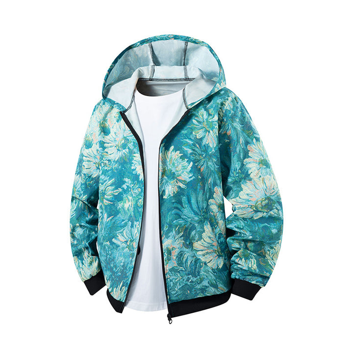 Lightweight windbreaker jacket for women with a colorful pattern and breathable properties Lune London