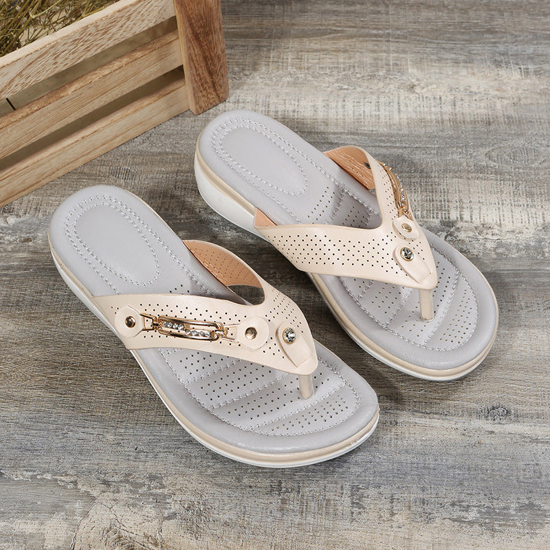 Comfort thong sandals for ladies with arch support Lune London