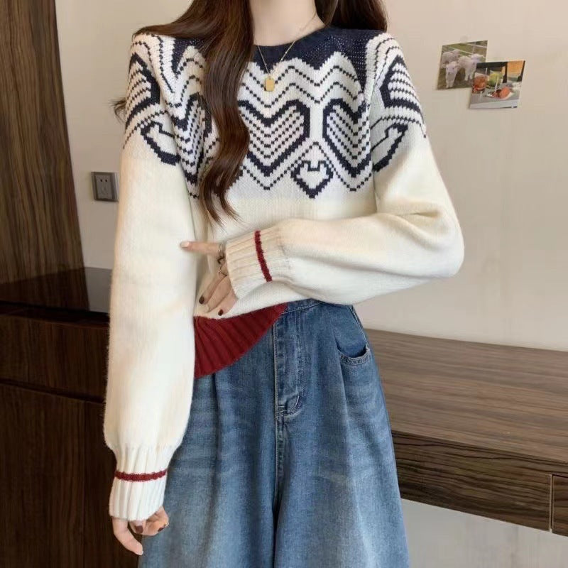 Comfortable knit sweater for women with graphic pattern Lune London