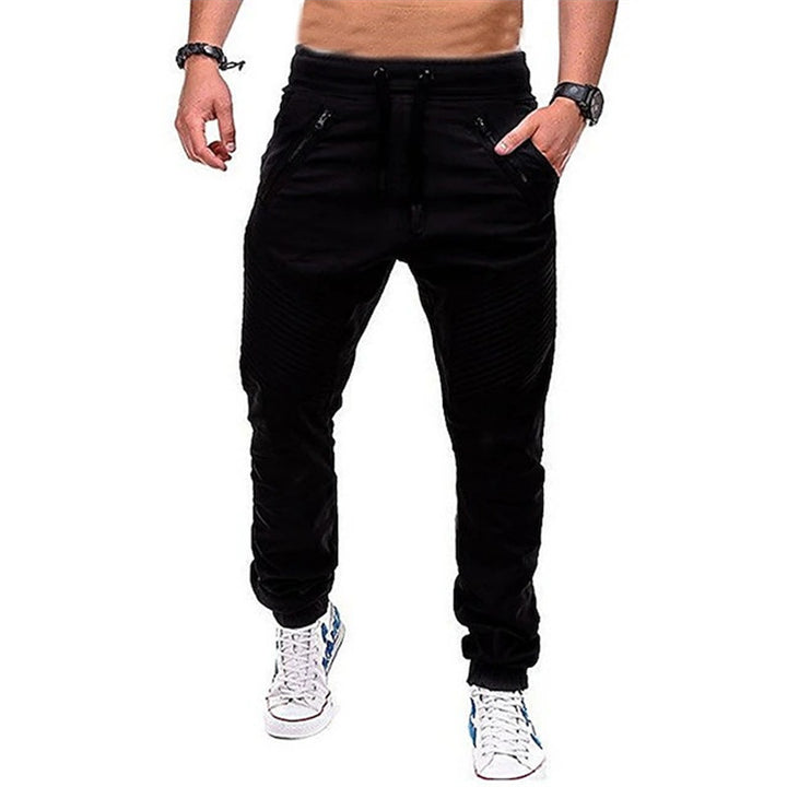 Trendy men's jogging pants with zipper and elastic waist Lune London