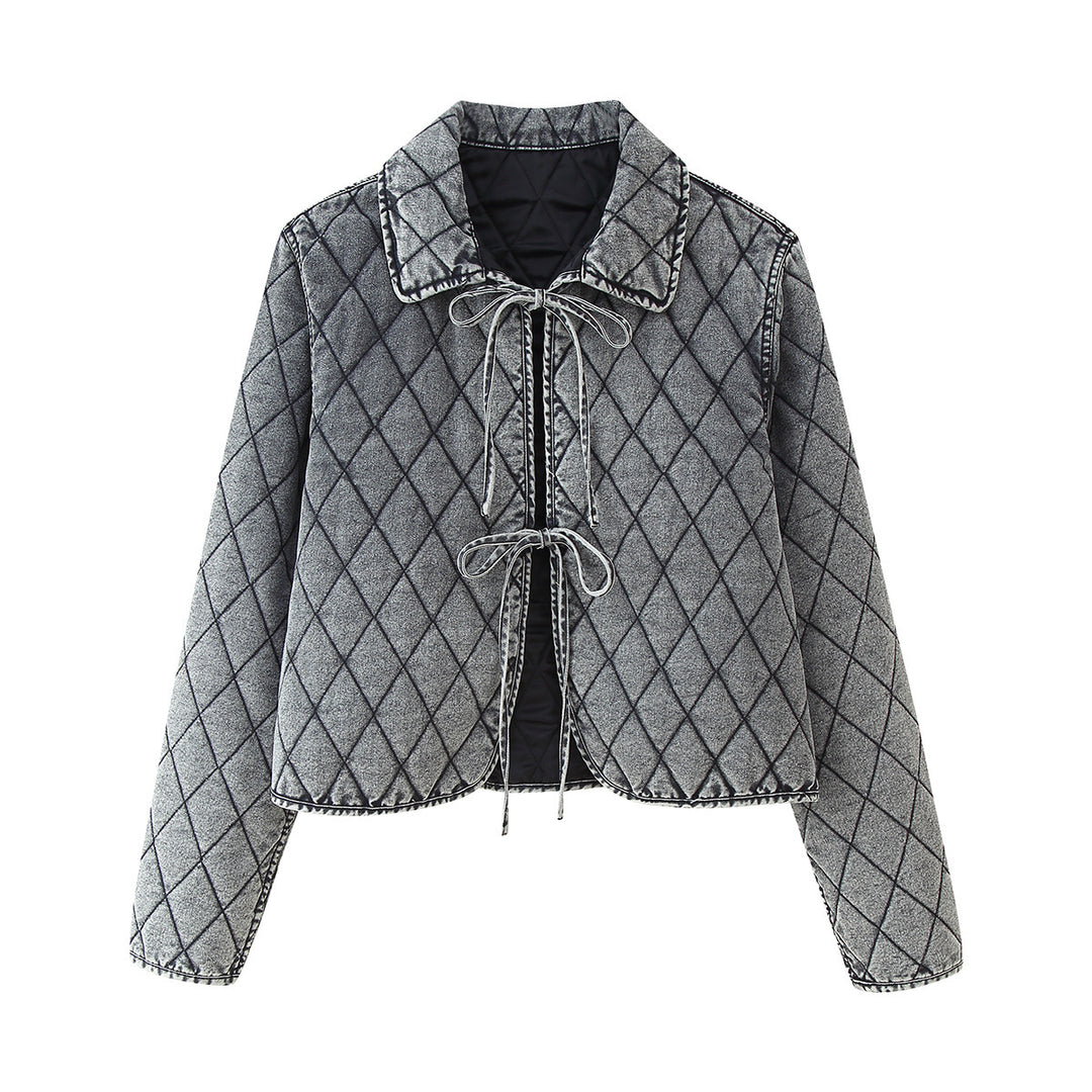 Quilted leisure jacket for women with adjustable drawstring Lune London