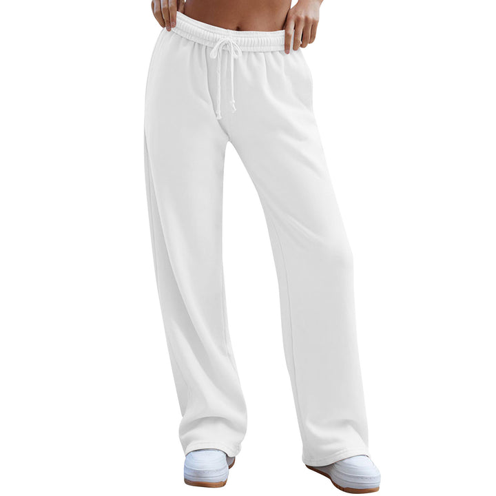 Wide sports jogger pants for women with adjustable drawstring Lune London