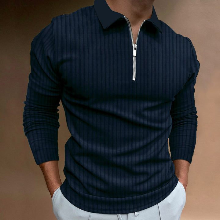 Men's polo shirt with elegant zip closure and structured design Lune London