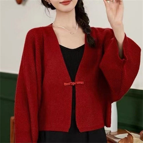 Ladies comfortable knit cardigan with wide sleeves Lune London