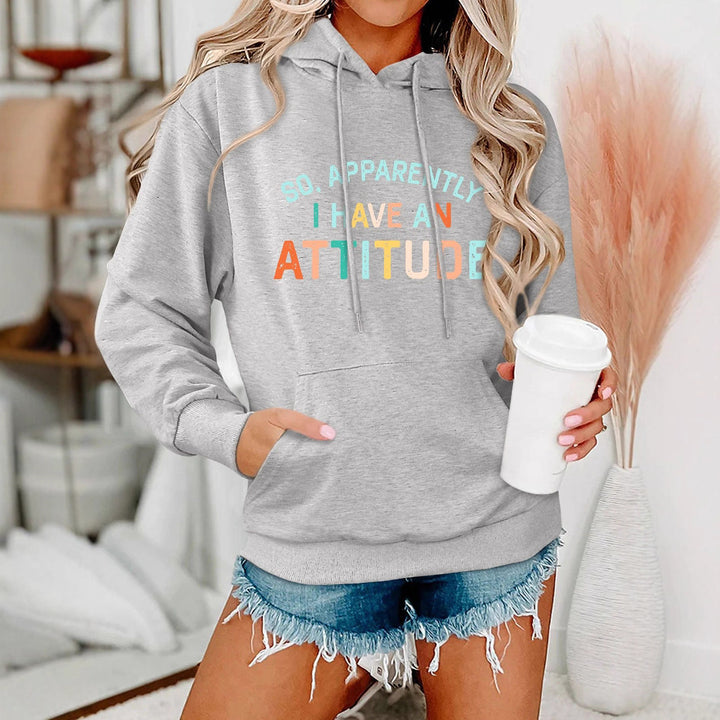 Sweat à capuche pour femmes avec lettrage créatif et coupe décontractée Chic & Stil