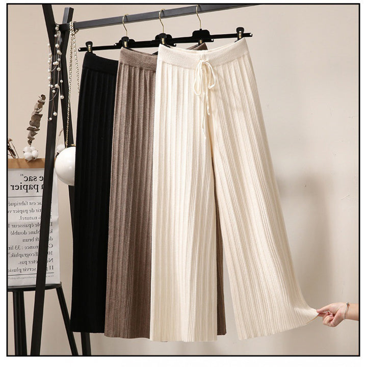Pantalons larges en tricot pour femmes Chic & Stil