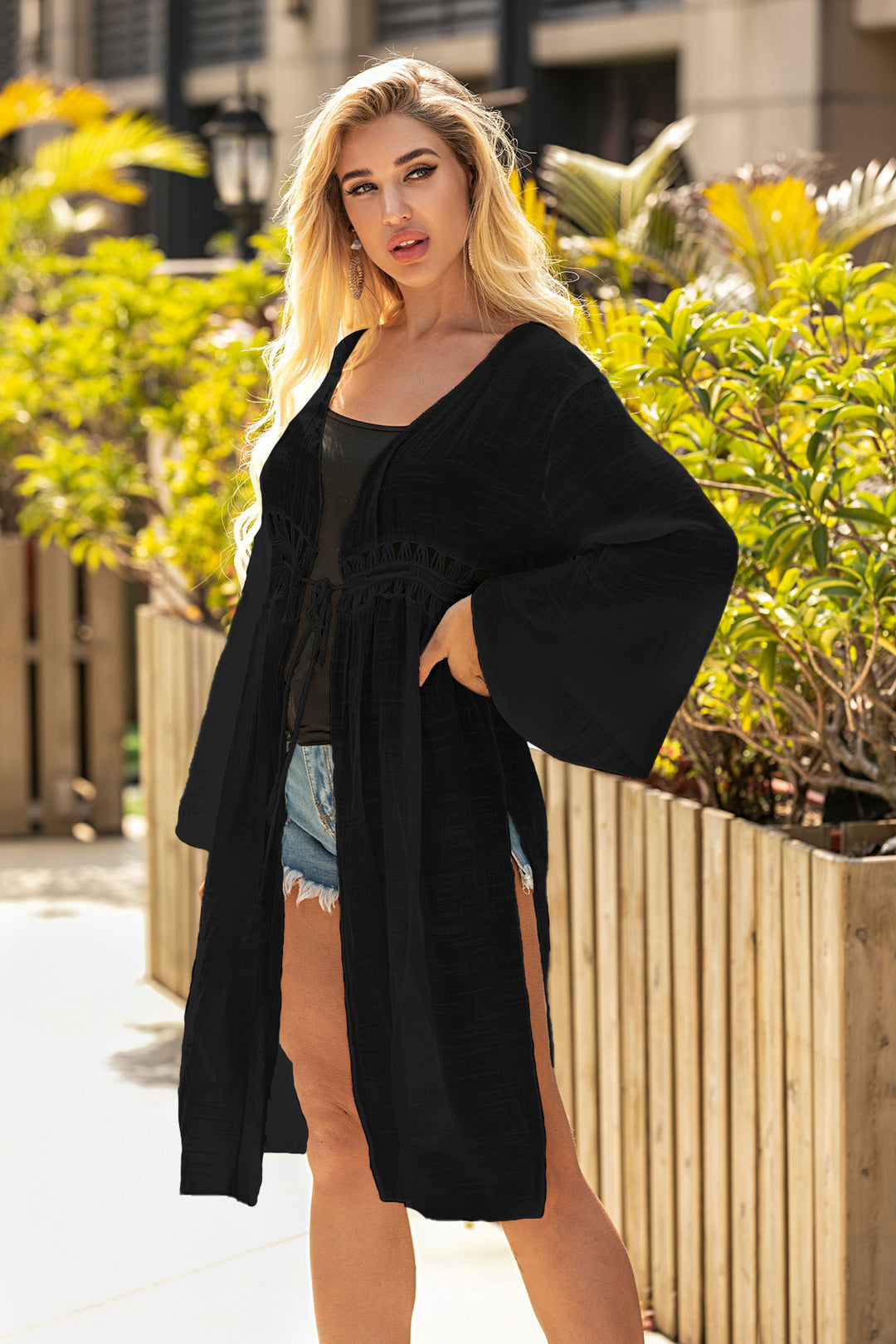 Women Elegant Transparent Kimono Chic Outerwear