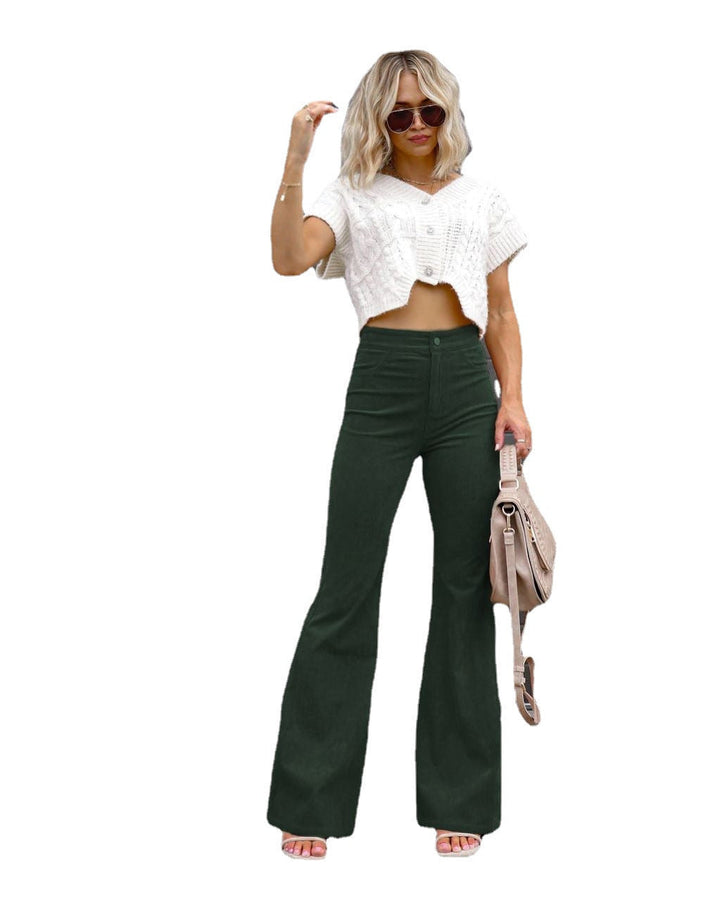 Women Stylish High-Waisted Flared Jeans Lune London