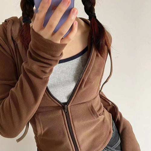 Ladies sporty hoodie with zipper and comfortable fit Chic & Stil